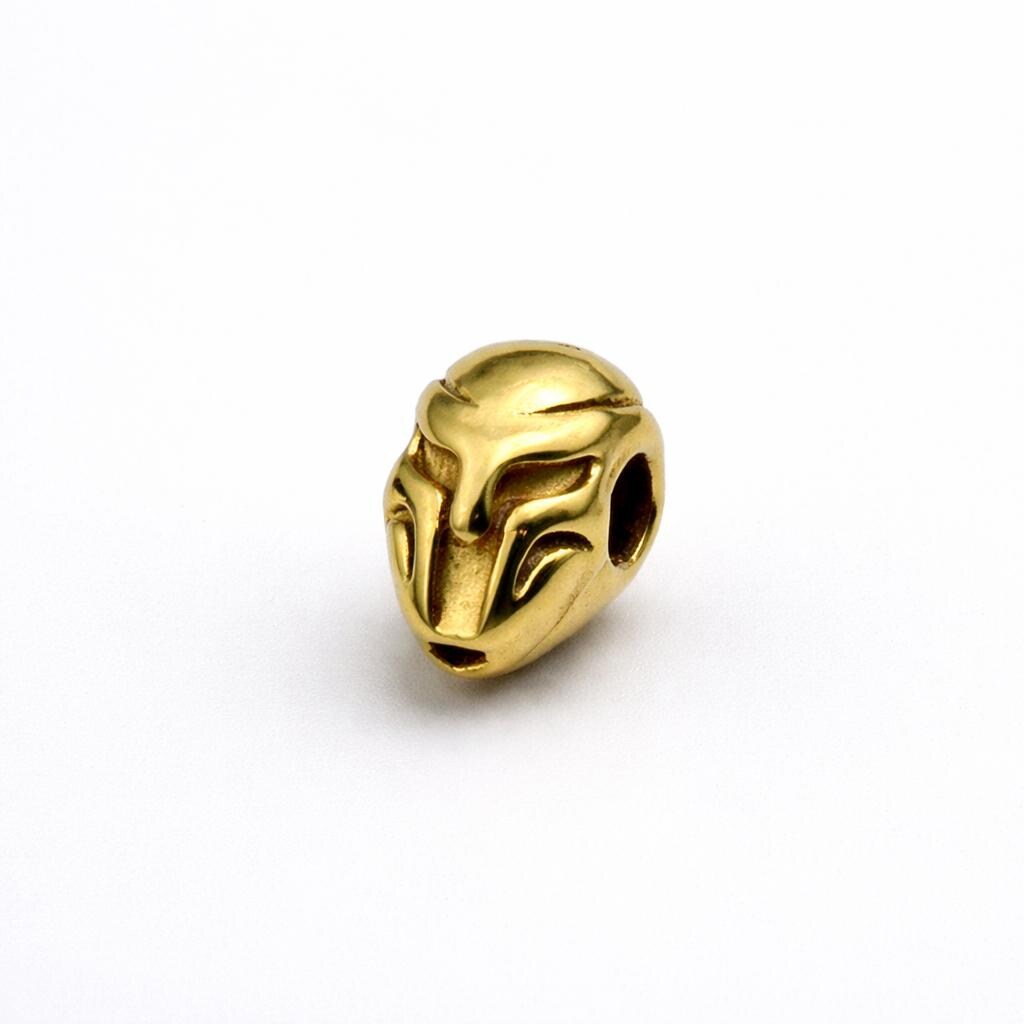 Steel Bead Owl Lion Iron Man: Gold Silver Gunmetal Charms, Stainless Steel, Durable Metal Beads | Unisex Set, 3 Pieces