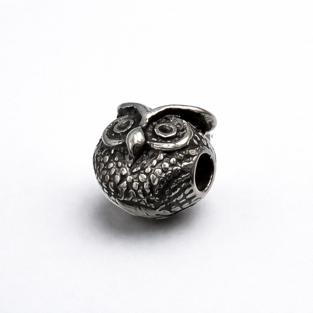Steel Bead Owl Lion Iron Man: Gold Silver Gunmetal Charms, Stainless Steel, Durable Metal Beads | Unisex Set, 3 Pieces