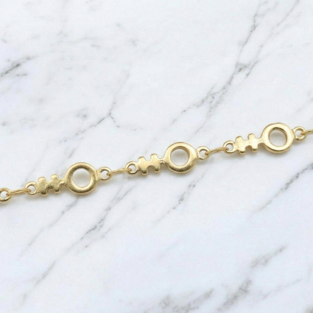 Gold Stainless Steel Ball Chain Twisted, Circle Link Jewelry Chain (4mm Width, Durable Gold Finish, Sold by Yard or Roll)