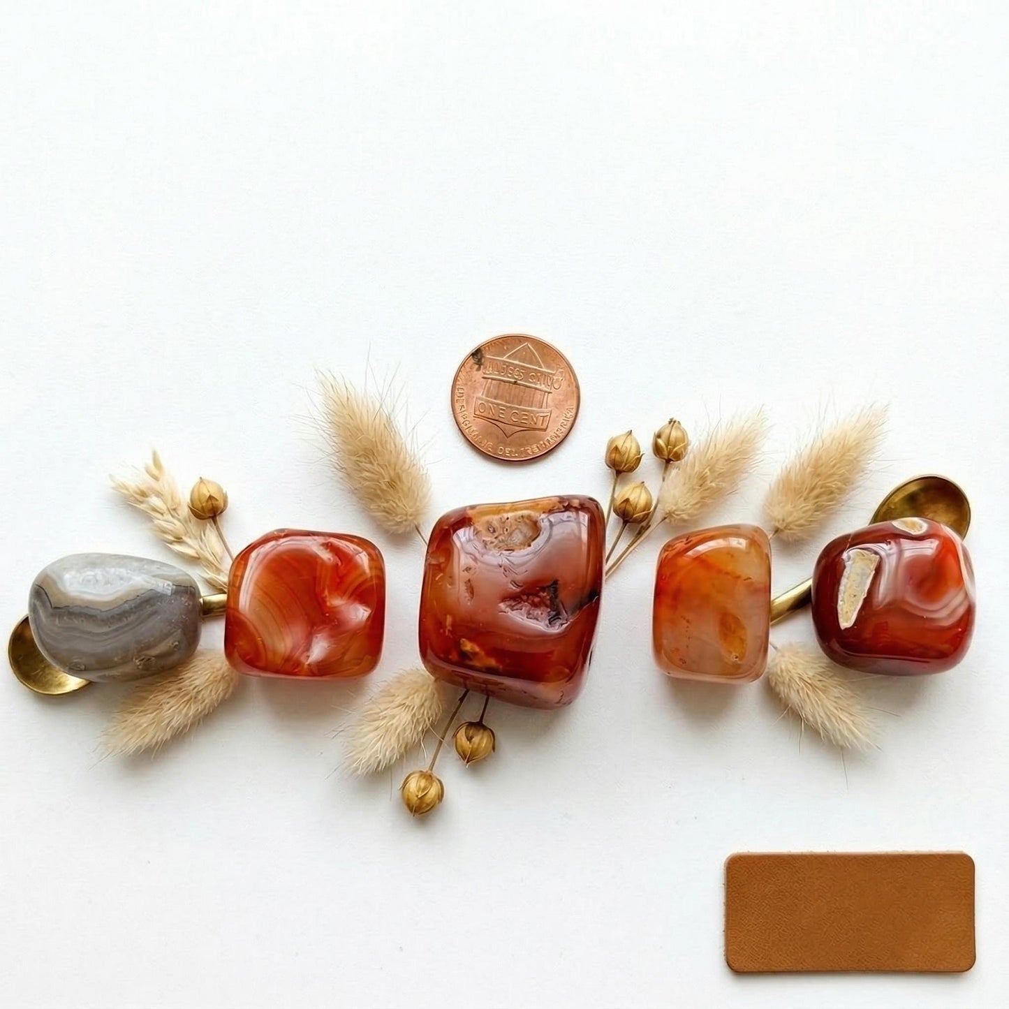 1 LB Carnelian Stones – Natural Agate, Polished Healing, Root Chakra, Small Gemstones for Meditation, Energy Healing 35-40 PCs/LB