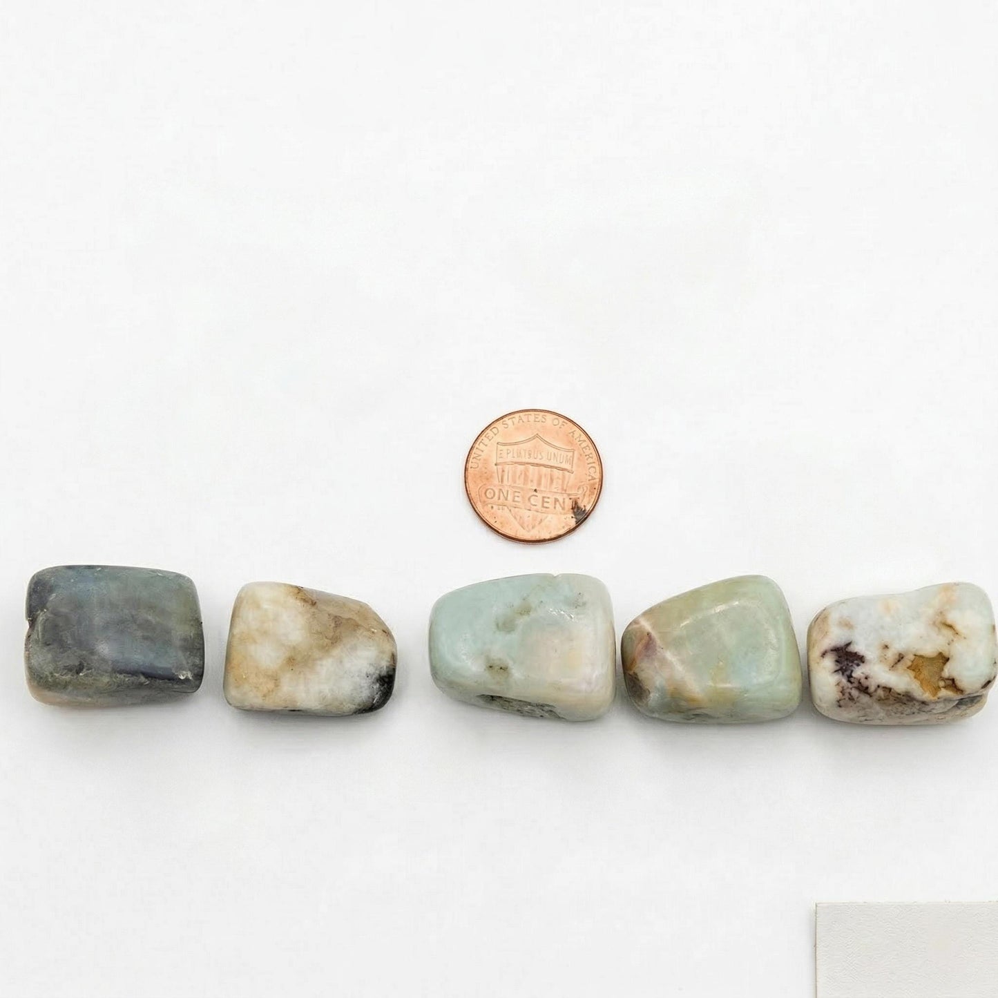 1 LB Amazonite Tumbled Stones – Natural, Polished Healing Stone, Heart, Throat Chakra Crystal, Calming for Meditation Reiki 35-40 PCs/LB