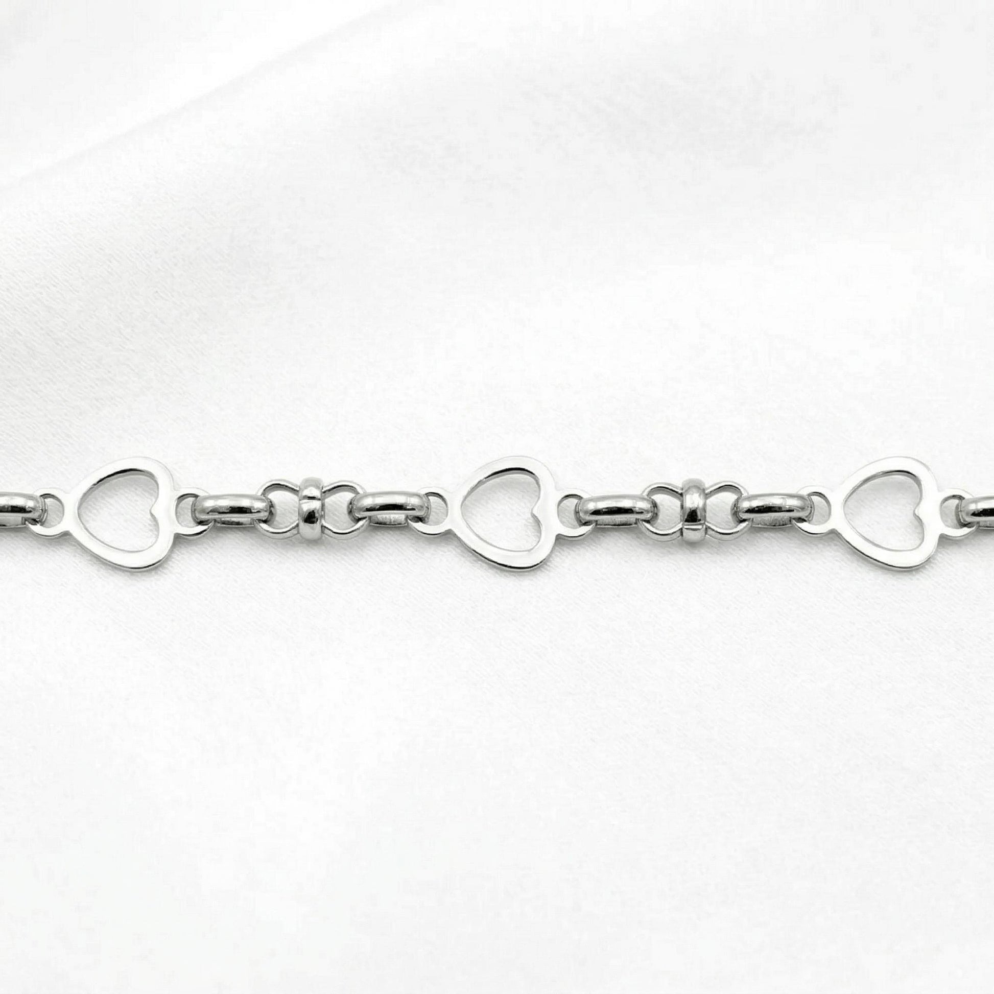 Heart Link Rolo Chain Jewelry Supply: Stainless Steel Romantic Connector Links, Bright Finish (1-6mm Sizes, Charm Necklace & Bracelet Craft)