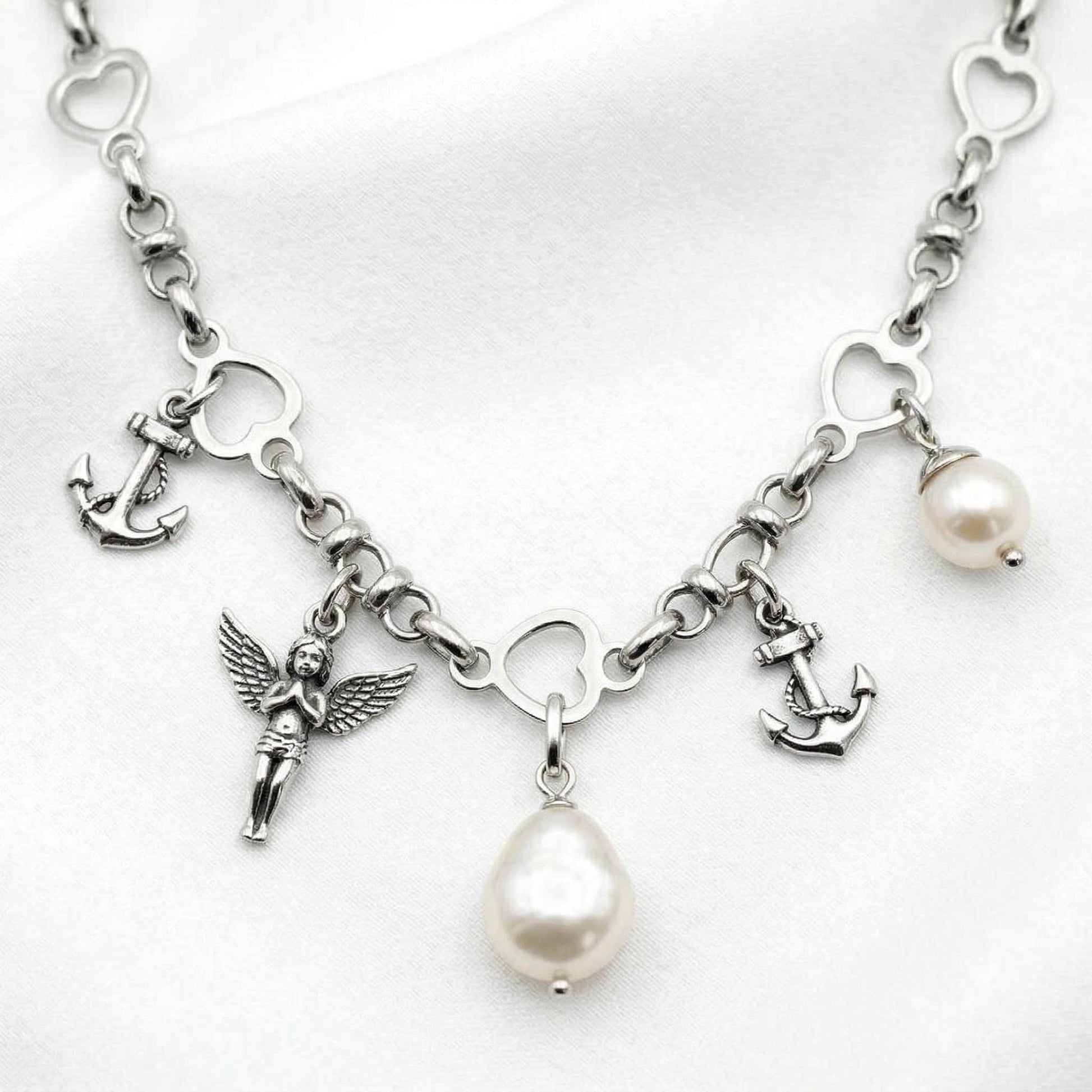 Heart Link Rolo Chain Jewelry Supply: Stainless Steel Romantic Connector Links, Bright Finish (1-6mm Sizes, Charm Necklace & Bracelet Craft)