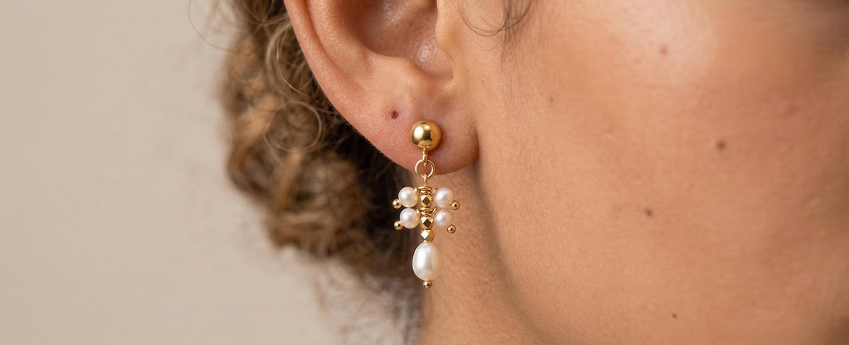 Stainless Steel Fish Wire Stud Earring Hooks, Gold-Plated (Hypoallergenic, 18x20mm Hooks, 5x15mm & 6x17mm Studs)