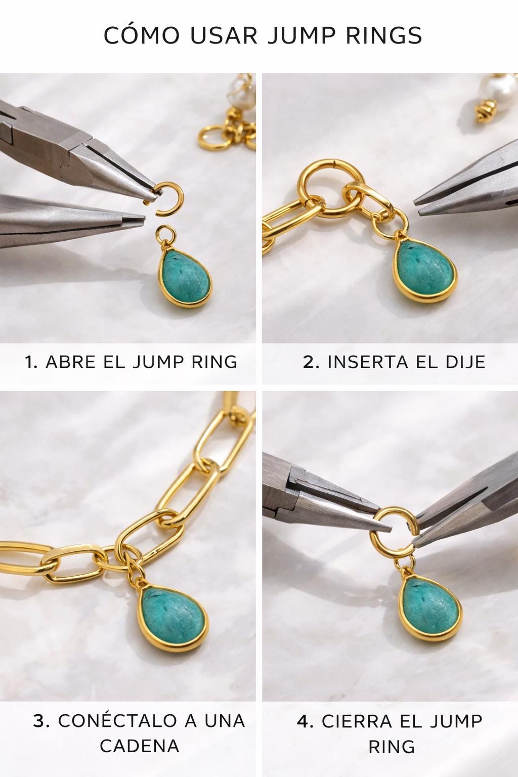 Gold Plated Open Jump Rings Jewelry Making Set, Mixed Sizes (4mm-10mm, Stainless Steel, 100 Pieces Bag)