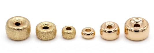 Gold Filled Alternative Spacer Beads, Stardust Plain Electroplated , Jewelry Crafts