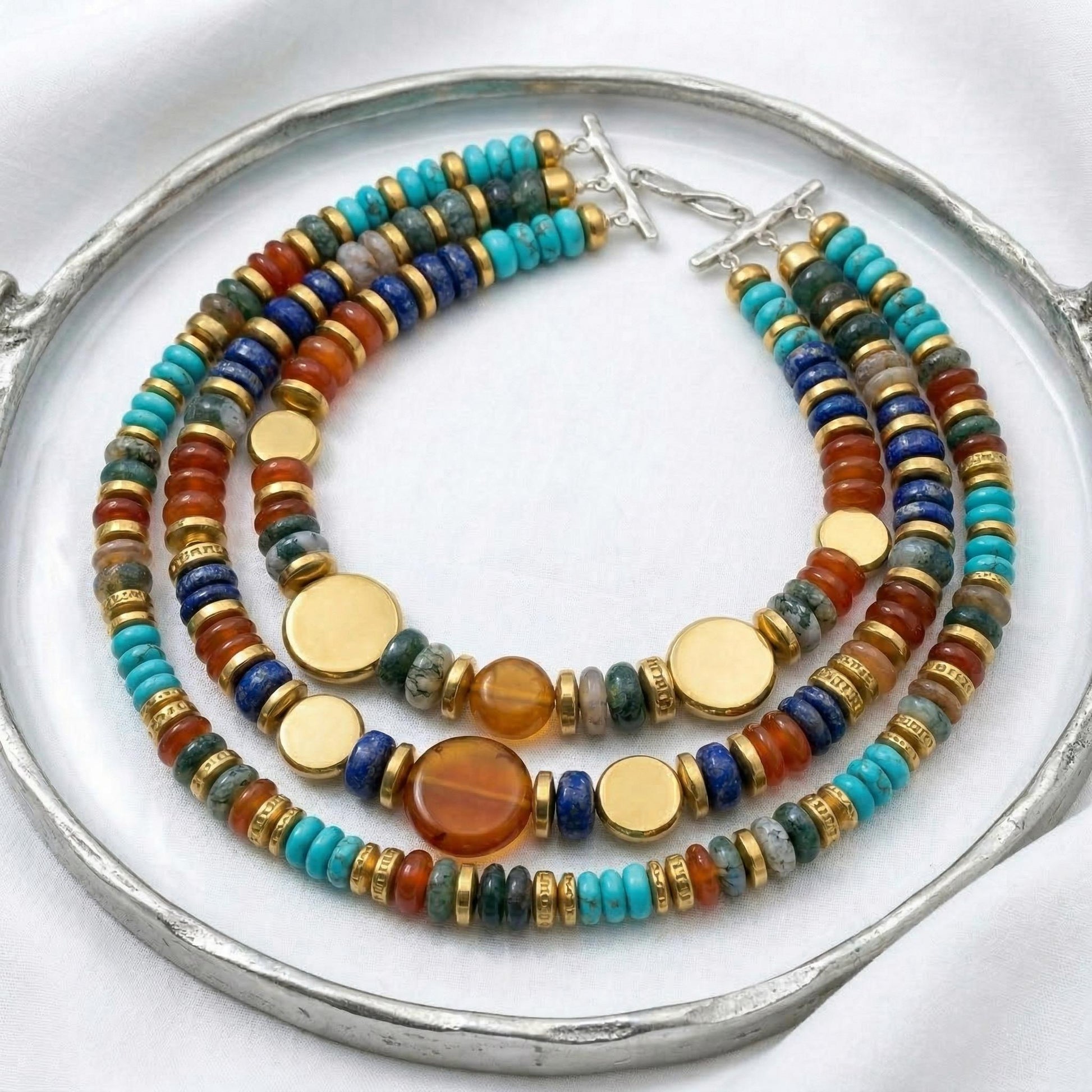 Steel Plain Roundel Beads - Gold Plated Seamless Spacers - 4mm to 10mm Sizes, Polished Stainless Steel, Jewelry Repair