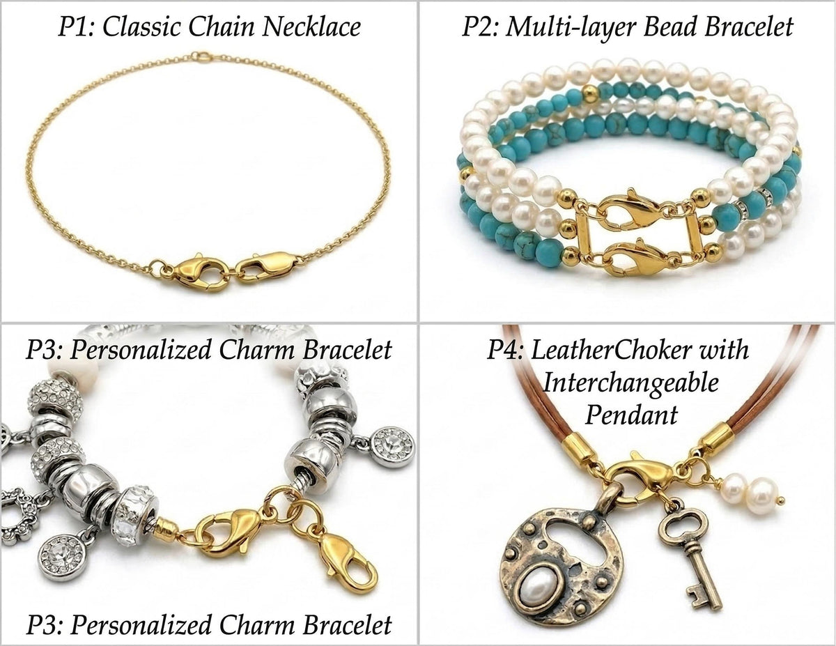 Steel Lobster Clasp Findings: Gold Plated Jewelry Components, Oval & Rectangle Shapes (Multiple Sizes, Stainless Steel)
