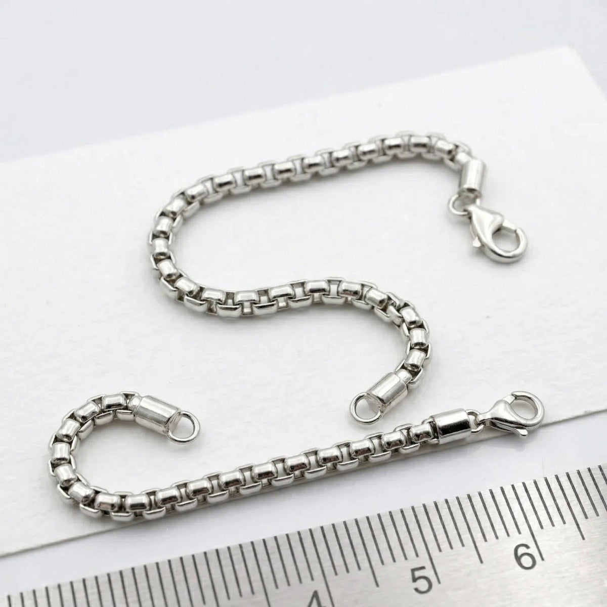 Chain By The Yard Durable Steel Chains: Rectangular Link, Box & Round Bead Styles | Tarnish-Resistant, Versatile Use | Sold Per Yard