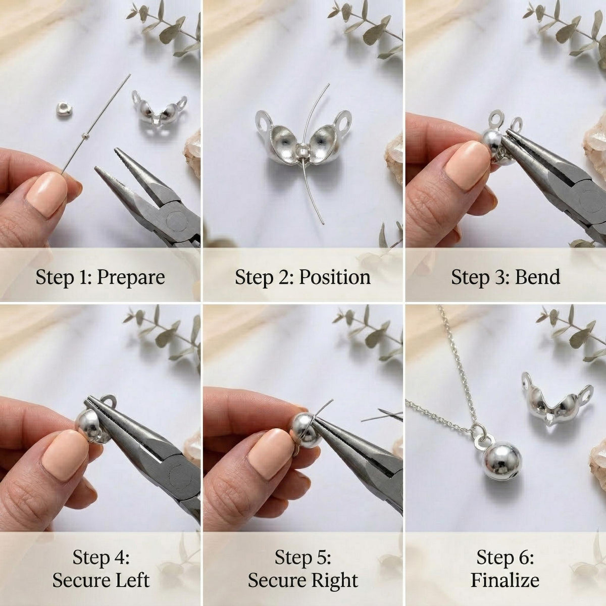 Shell Crimp Covers Gold Plated: Elegant Double Loop - 4mm Size, Stainless Steel, Jewelry Findings for Bracelets & Necklaces