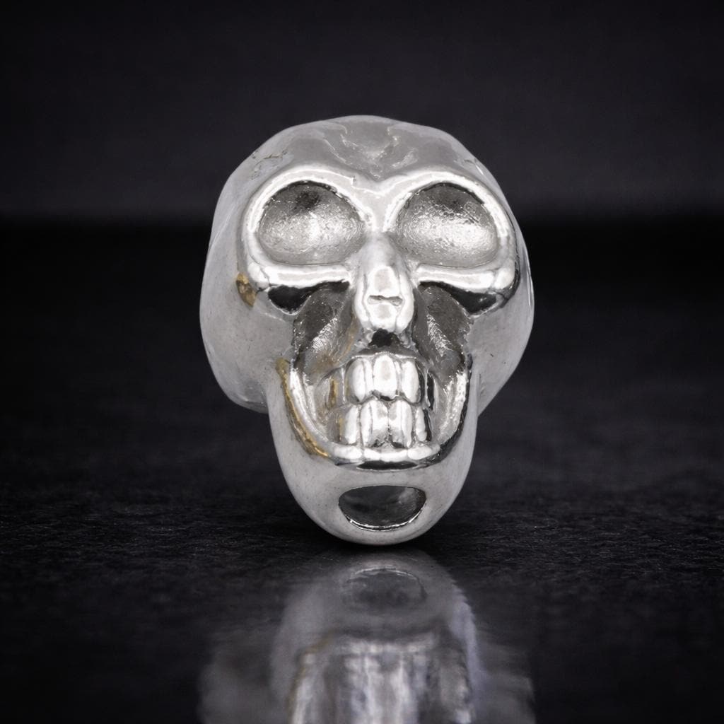 Crown With Cross Beads: Gothic Skull Charms, Gold & Silver Finish - Stainless Steel, Rust Proof, Large Hole for DIY Bracelets