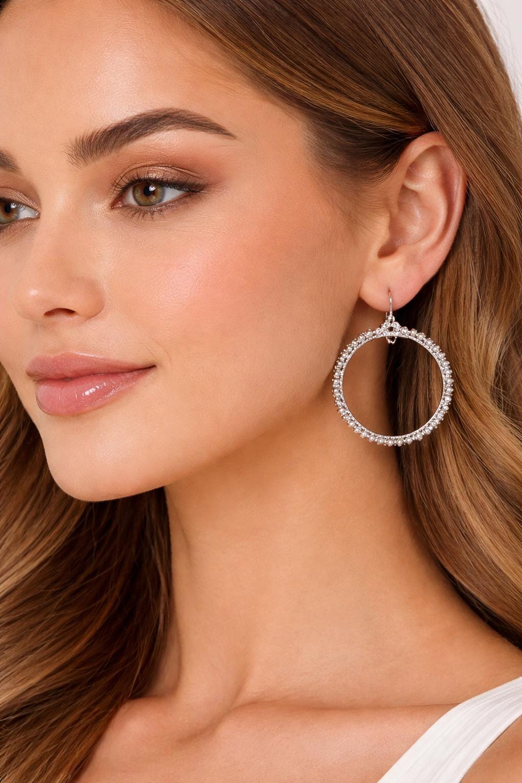 Gold Plated Clip On Wire Hoop Rings: Sleek Finish - Durable Stainless Steel, Jewelry Making, DIY Decoration Hoops