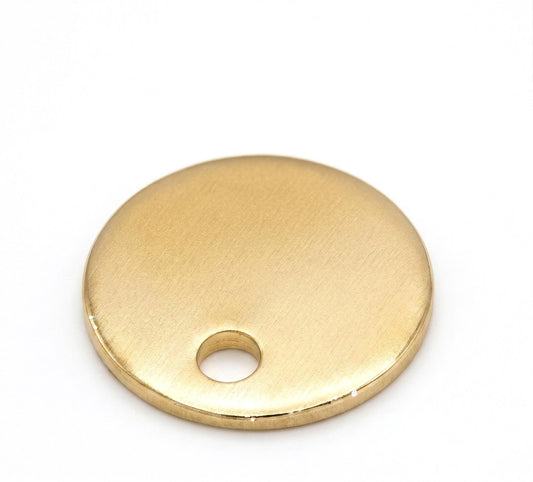18K Gold Filled Alternative Name Tag Round: Tarnish-Resistant Discs - 8mm, 1mm Hole, Jewelry Craft Supplies