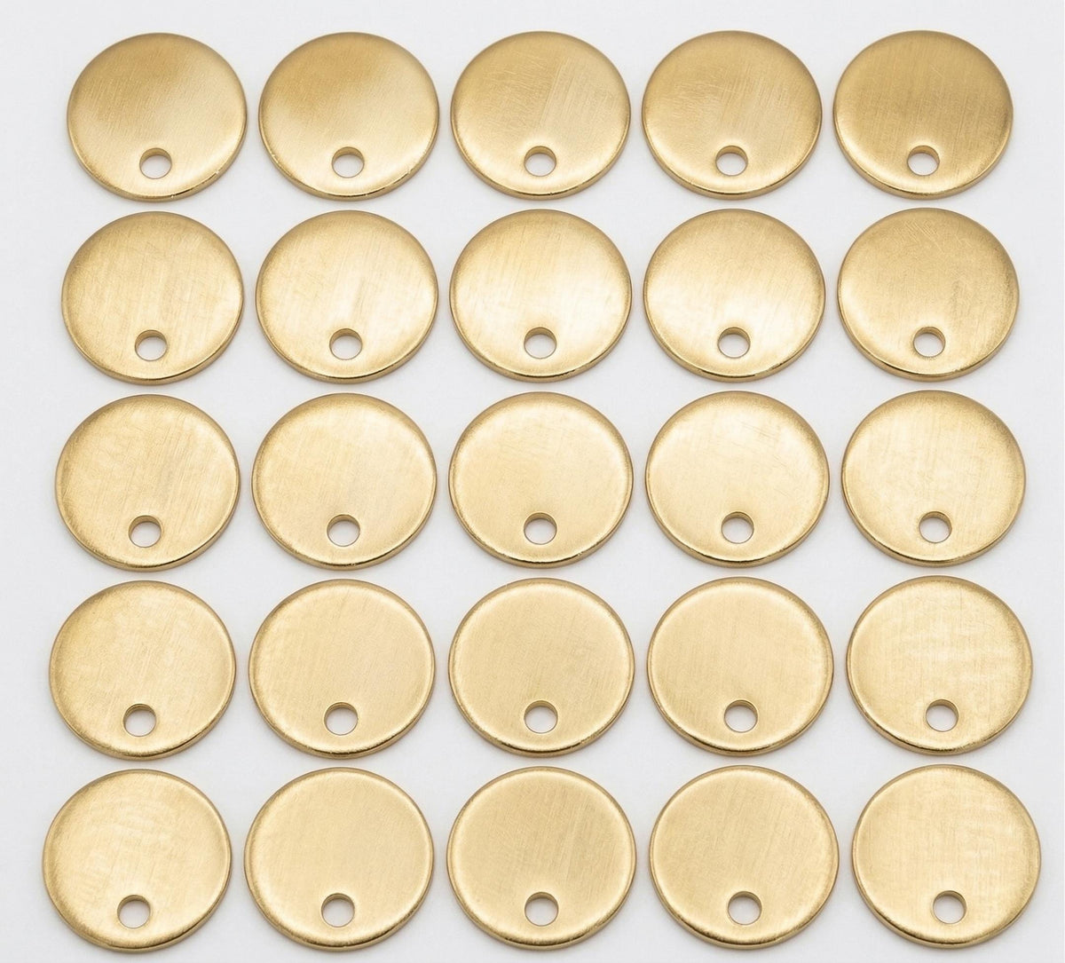 18K Gold Filled Alternative Name Tag Round: Tarnish-Resistant Discs - 8mm, 1mm Hole, Jewelry Craft Supplies