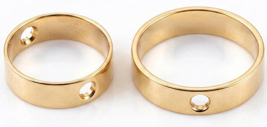Bead Frame Square Jump Rings: 18K Tarnish Resistant Gold, Tarnish Resistant Base (10-12mm, Durable Finish, Jewelry Making Supplies)