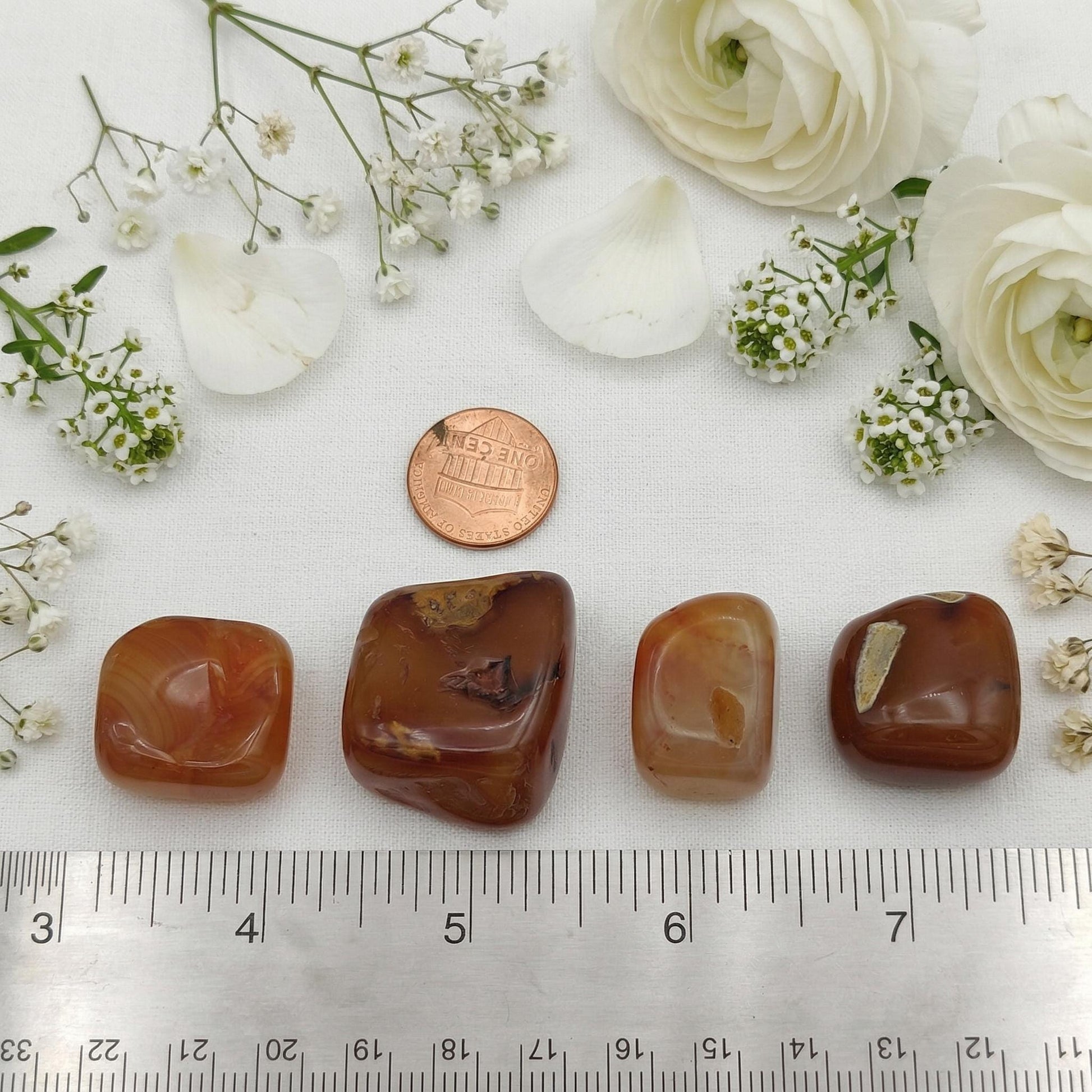 1 LB Carnelian Stones – Natural Agate, Polished Healing, Root Chakra, Small Gemstones for Meditation, Energy Healing 35-40 PCs/LB