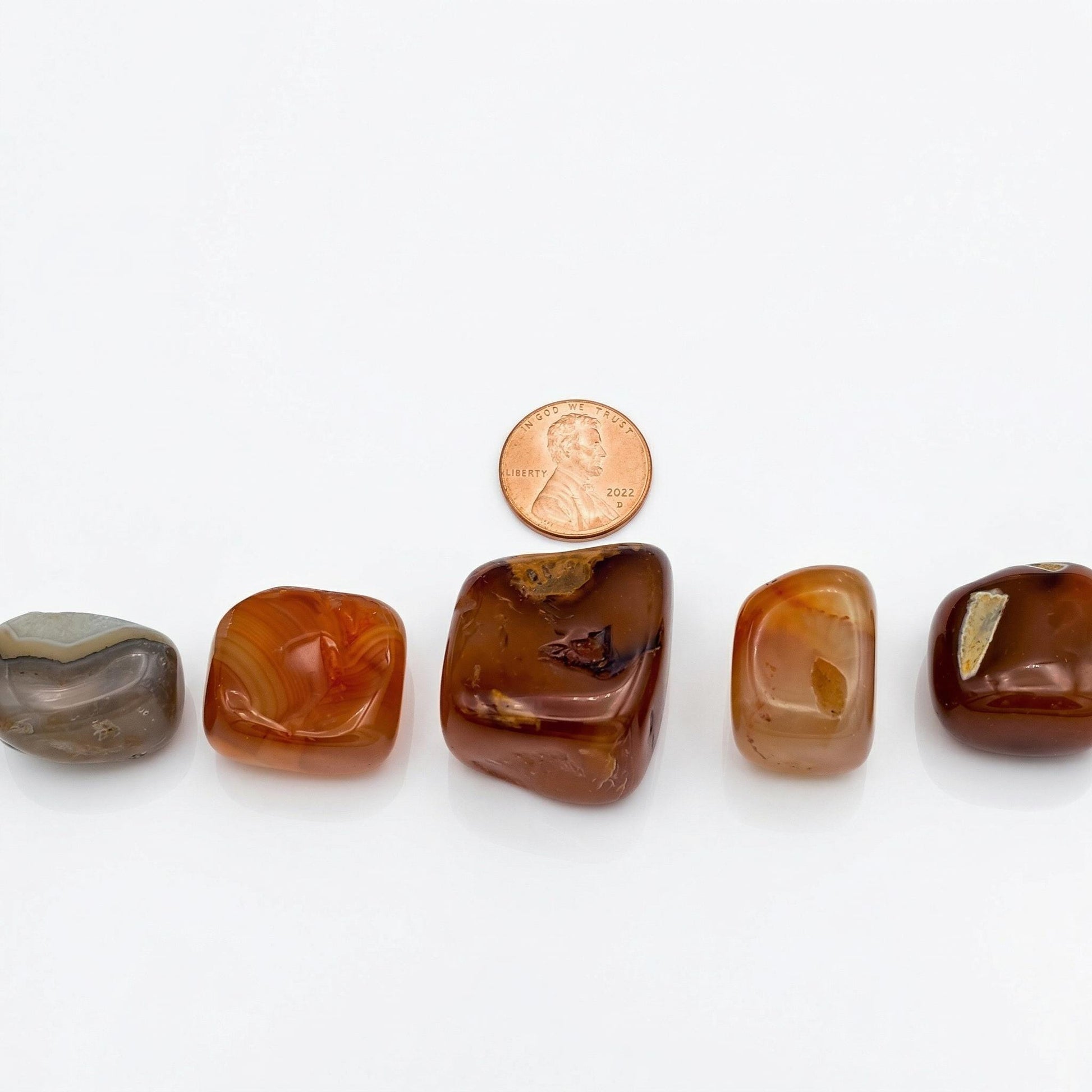 1 LB Carnelian Stones – Natural Agate, Polished Healing, Root Chakra, Small Gemstones for Meditation, Energy Healing 35-40 PCs/LB