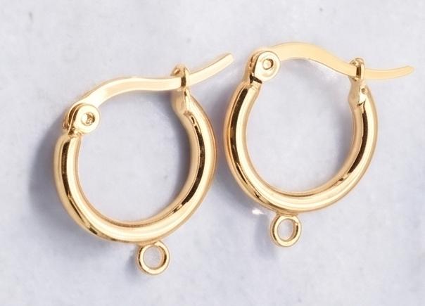 Findings 18k Earring Gold Filled Alternative Hooks, Lever Back & Hoops (13-22mm Sizes, Durable , Jewelry Repair Supplies)