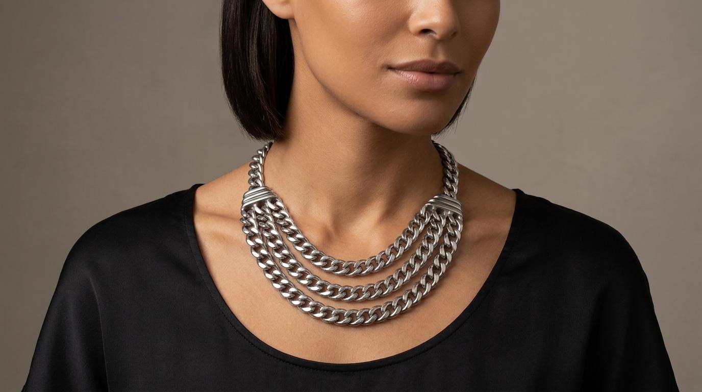 Steel Curb Chain Jewelry: Premium Polished Metal - Versatile Crafting Chain, Multiple Sizes 2mm to 10mm, High Gloss Finish