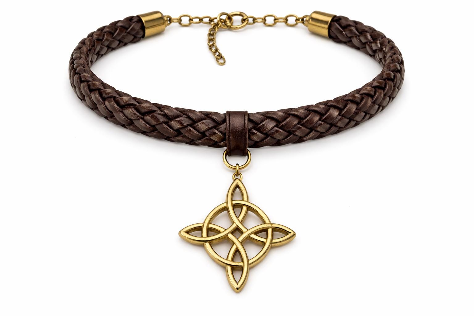 Pendant Star Cross Celtic Trinity Knot: Gold Silver Stainless Steel, Tarnish Resistant | DIY Jewelry Supplies, 28x31mm Loop