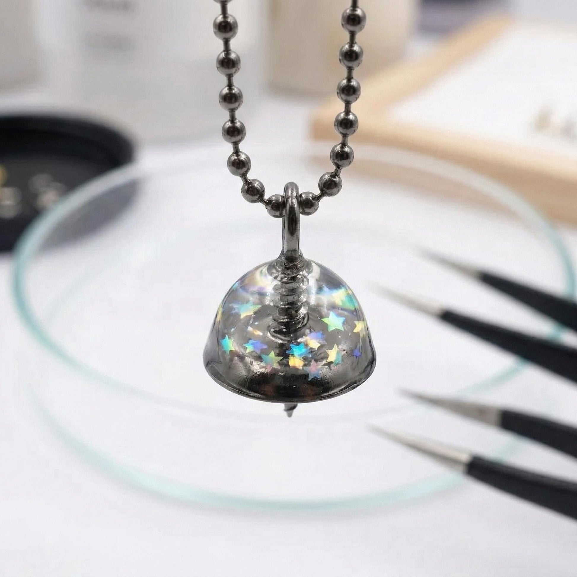 Gold and Silver Screw-Eye Cup Bails for Pendants – 6mm/ 8mm Loop-Top Pegs – 12 pcs Stainless Steel Findings for Resin, Polymer Clay Jewelry