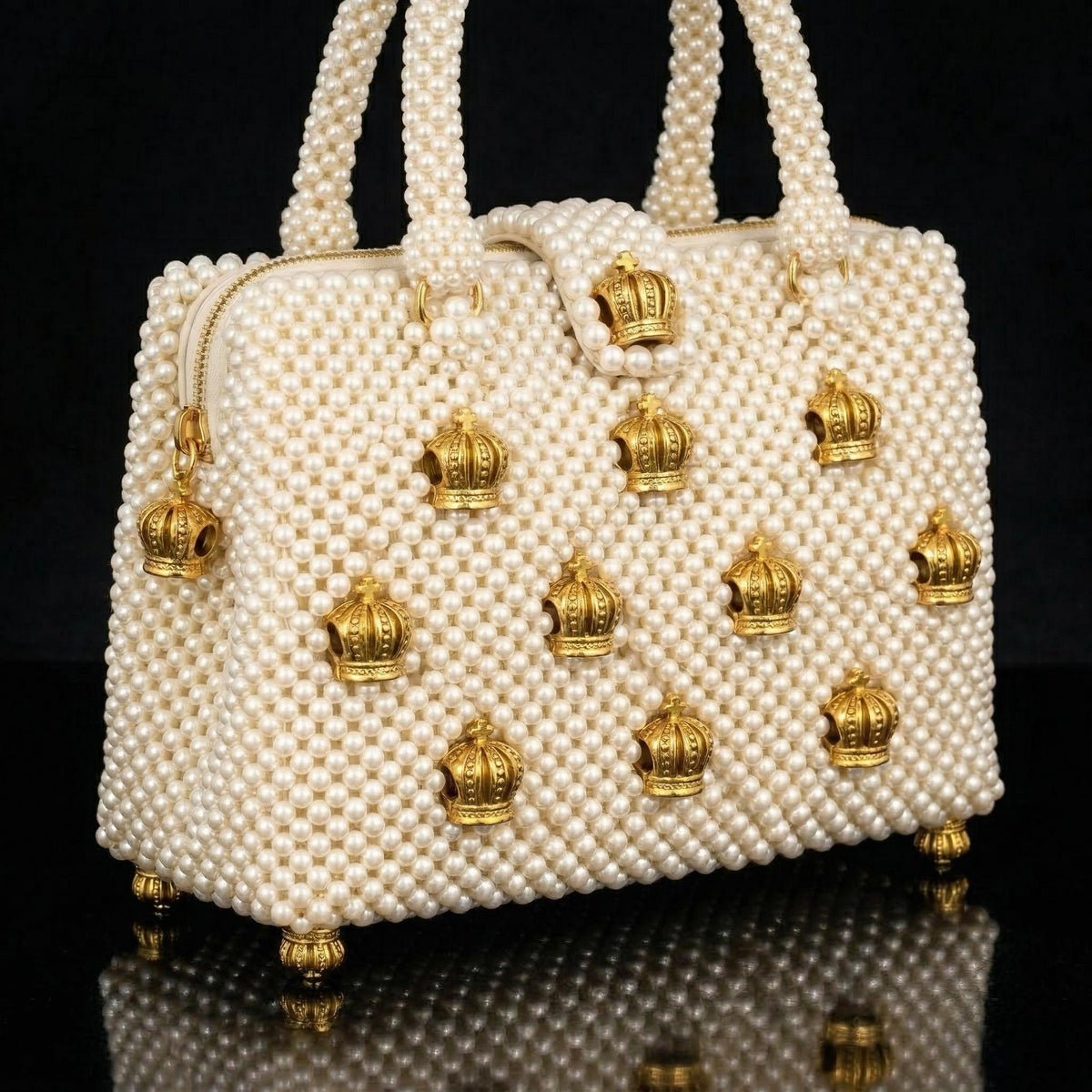 Crown With Cross Beads: Gothic Skull Charms, Gold & Silver Finish - Stainless Steel, Rust Proof, Large Hole for DIY Bracelets