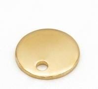 18K Gold Filled Alternative Name Tag Round: Tarnish-Resistant Discs - 8mm, 1mm Hole, Jewelry Craft Supplies