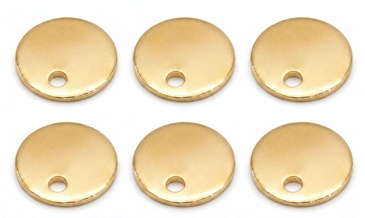 18K Gold Filled Alternative Name Tag Round: Tarnish-Resistant Discs - 8mm, 1mm Hole, Jewelry Craft Supplies