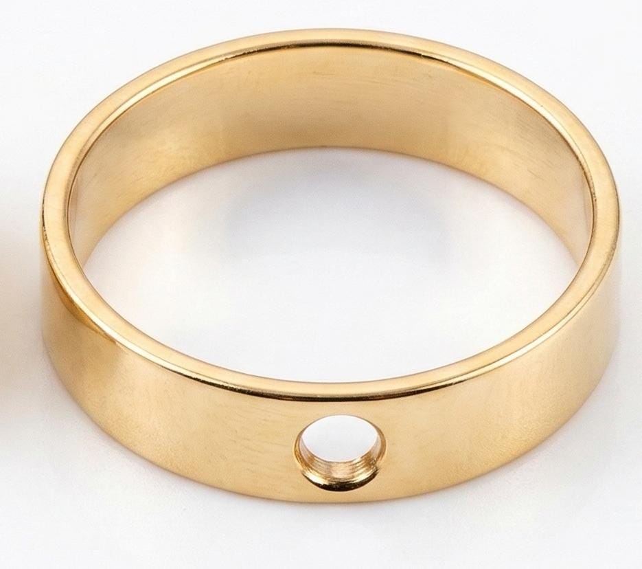 Bead Frame Square Jump Rings: 18K Tarnish Resistant Gold, Tarnish Resistant Base (10-12mm, Durable Finish, Jewelry Making Supplies)