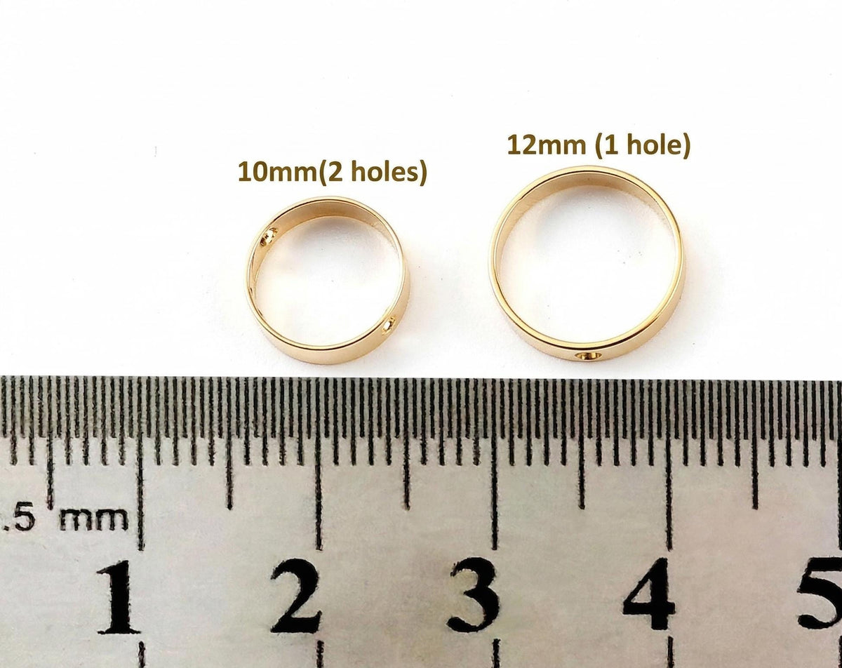 Bead Frame Square Jump Rings: 18K Tarnish Resistant Gold, Tarnish Resistant Base (10-12mm, Durable Finish, Jewelry Making Supplies)