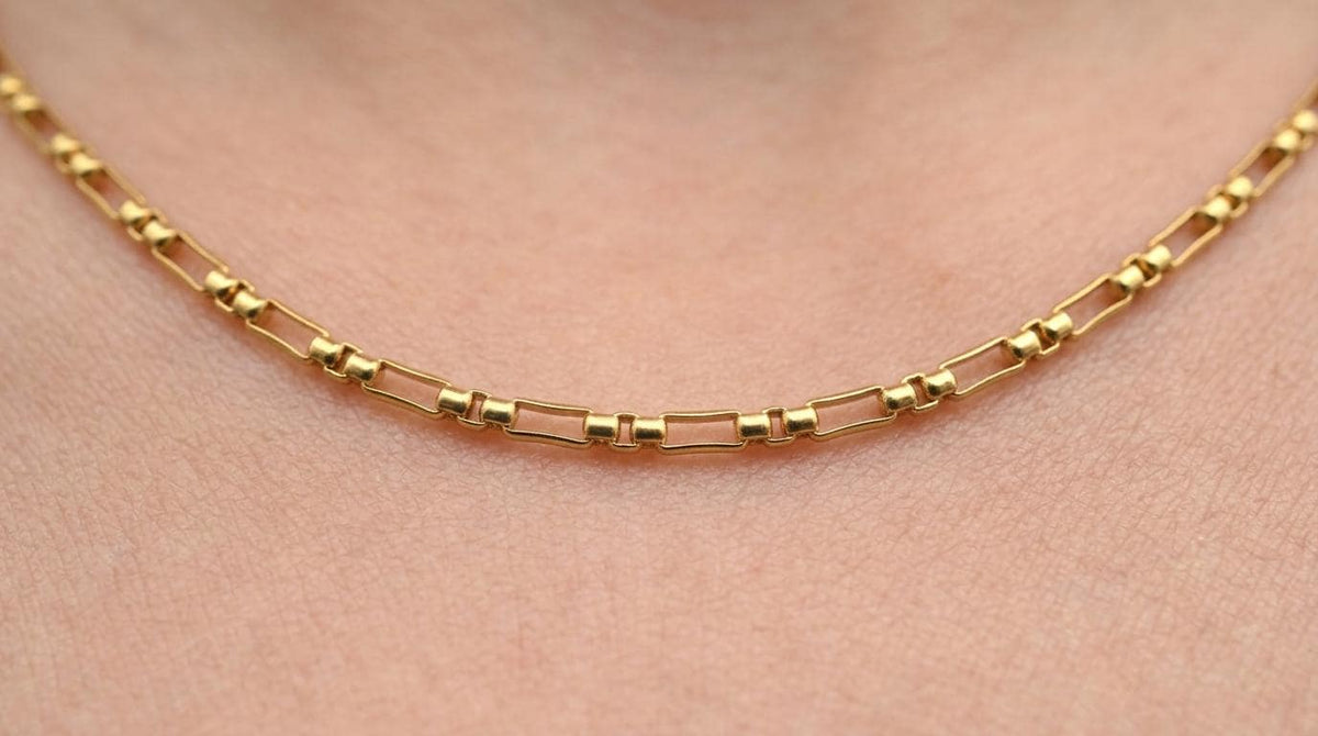 Gold And Silver Box Snake Paperclip Chain - Mixed Metal Jewelry Supply - Layered Necklace, Bracelet Links, Durable Stainless Steel