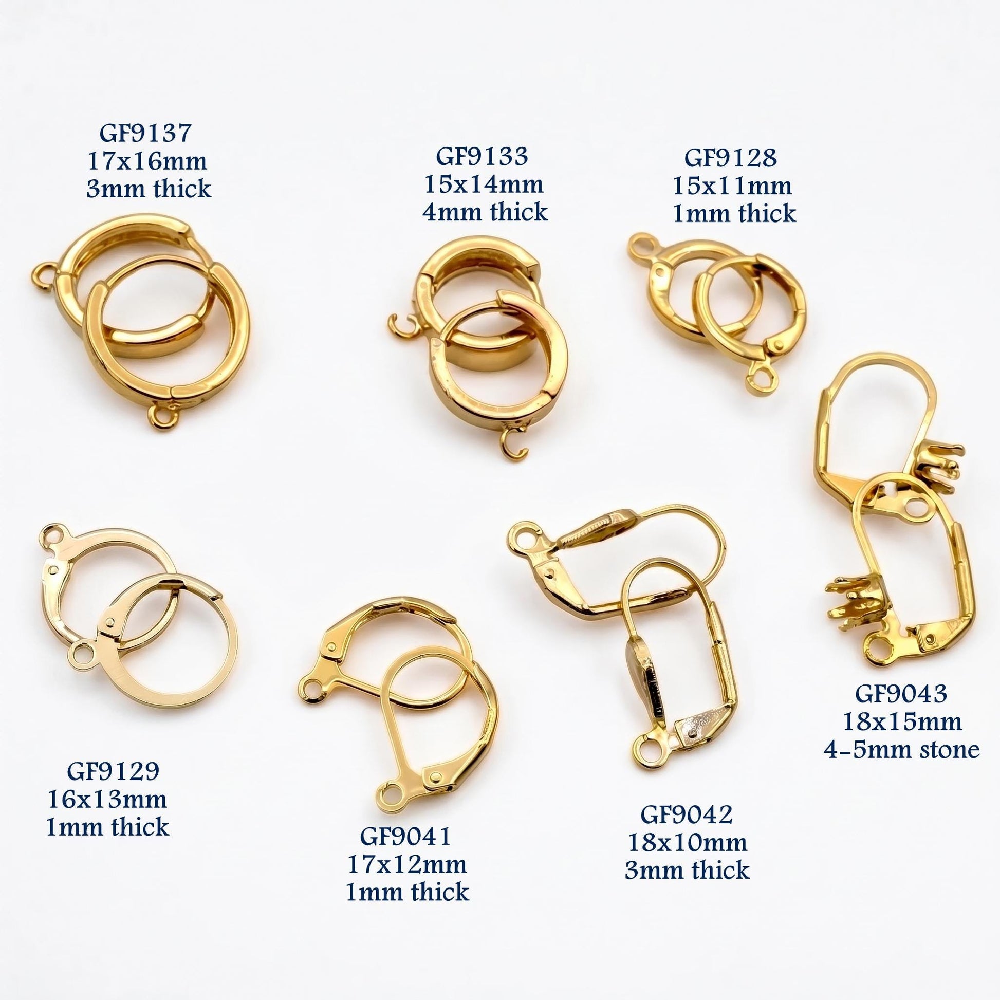 18K Gold Filled Alternative Ball Earring Posts: Durable Dainty Design - Waterproof Finish, Lead Nickel Free, Boutique Jewelry Findings
