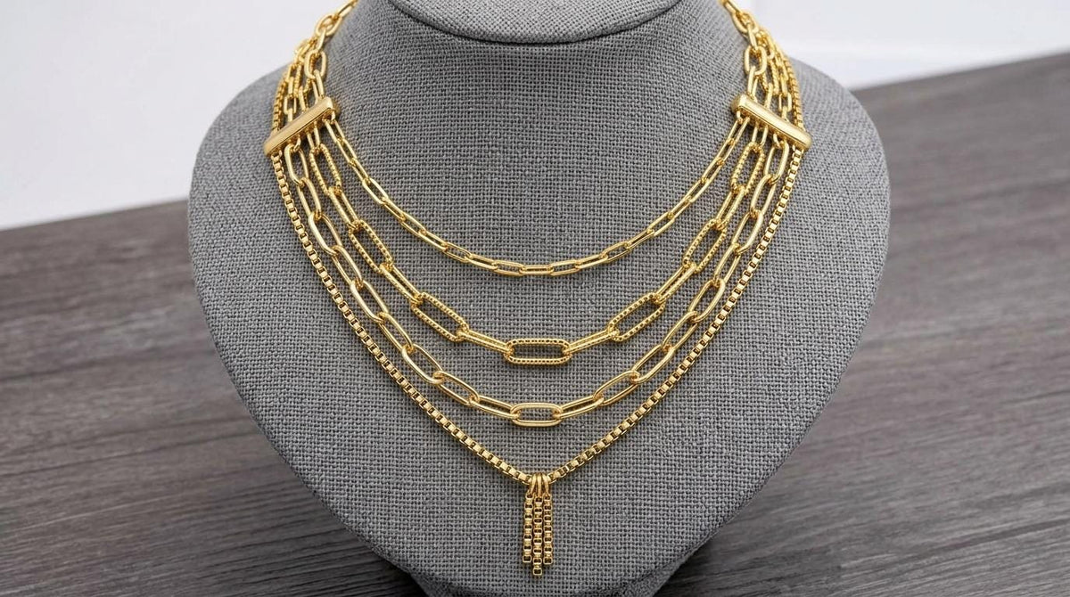 Paper Clip Box Chain Gold Plated, Jewelry Making Essential, Elegant Finish (Multiple Sizes, Durable Stainless Steel)