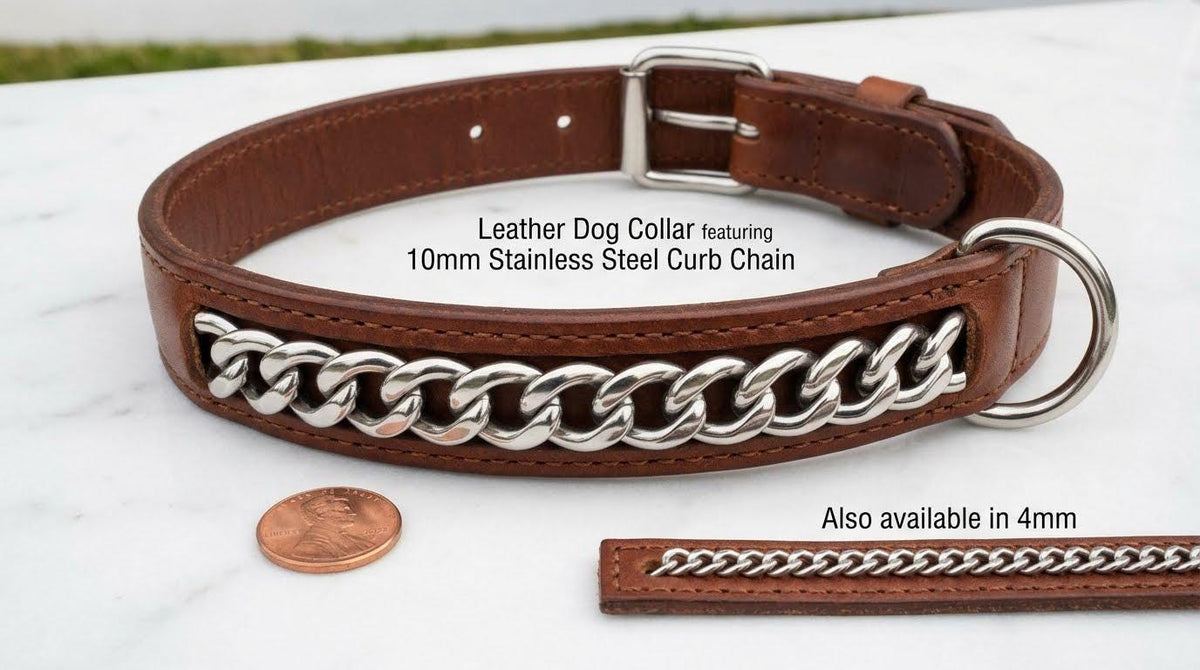 Steel Curb Chain Jewelry: Premium Polished Metal - Versatile Crafting Chain, Multiple Sizes 2mm to 10mm, High Gloss Finish