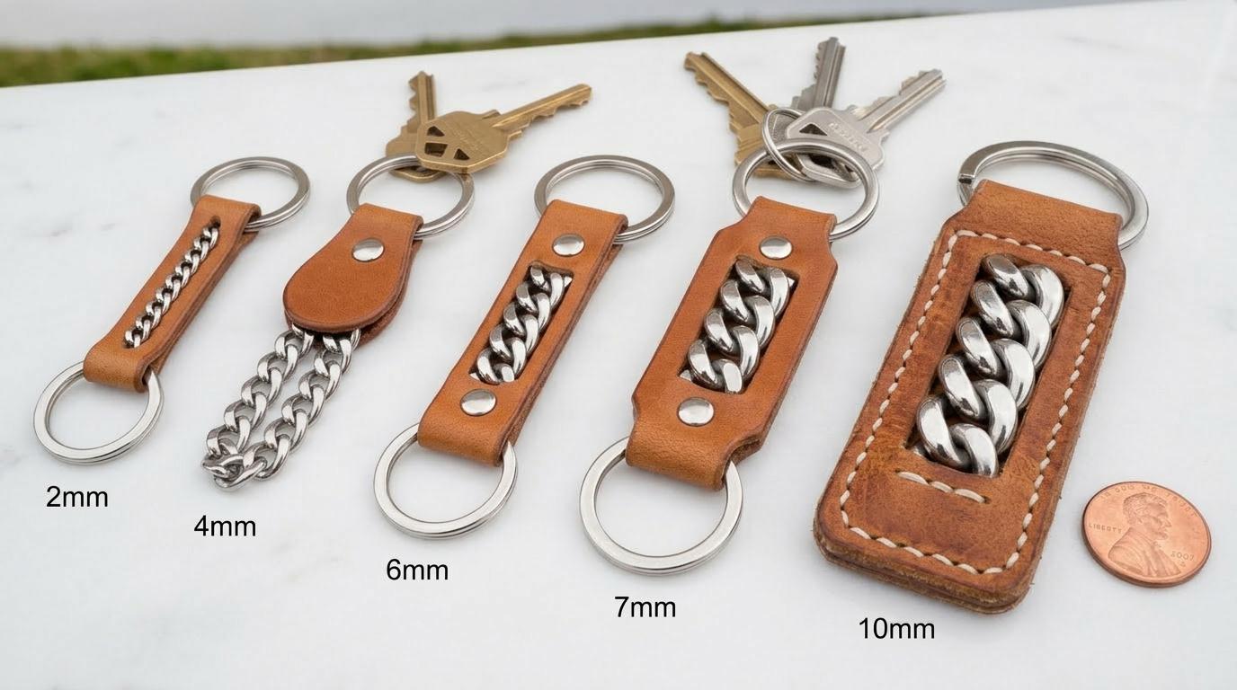 Steel Curb Chain Jewelry: Premium Polished Metal - Versatile Crafting Chain, Multiple Sizes 2mm to 10mm, High Gloss Finish