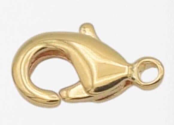 14K Gold Filled Alternative Lobster Clasp – Tarnish-Resistant Jewelry Findings, Multiple Sizes, Secure Necklace & Bracelet Closures