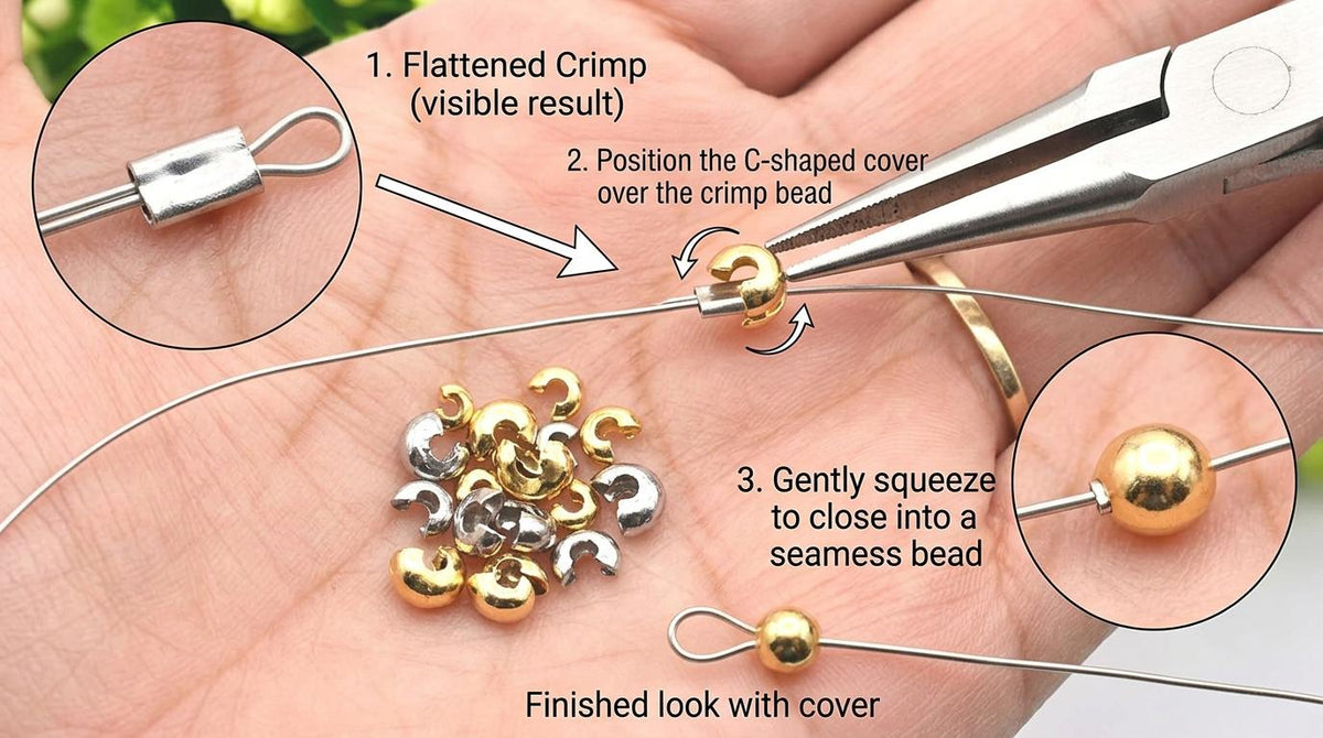Gold Silver Knot Covers: Smooth Dome Half-Round Shape - Stainless Steel, Jewelry Repair and Finishing 12 PCs/PK