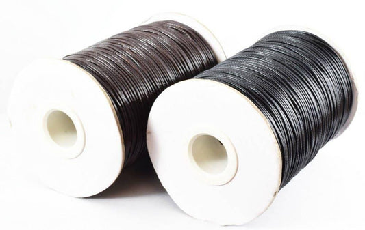 1mm Waxed Cord, Macrame Cord, Waxed Cotton Thread, 200yards, Matte Wax Cord, Shiny Wax Cord, Black,Brown Wax Cord