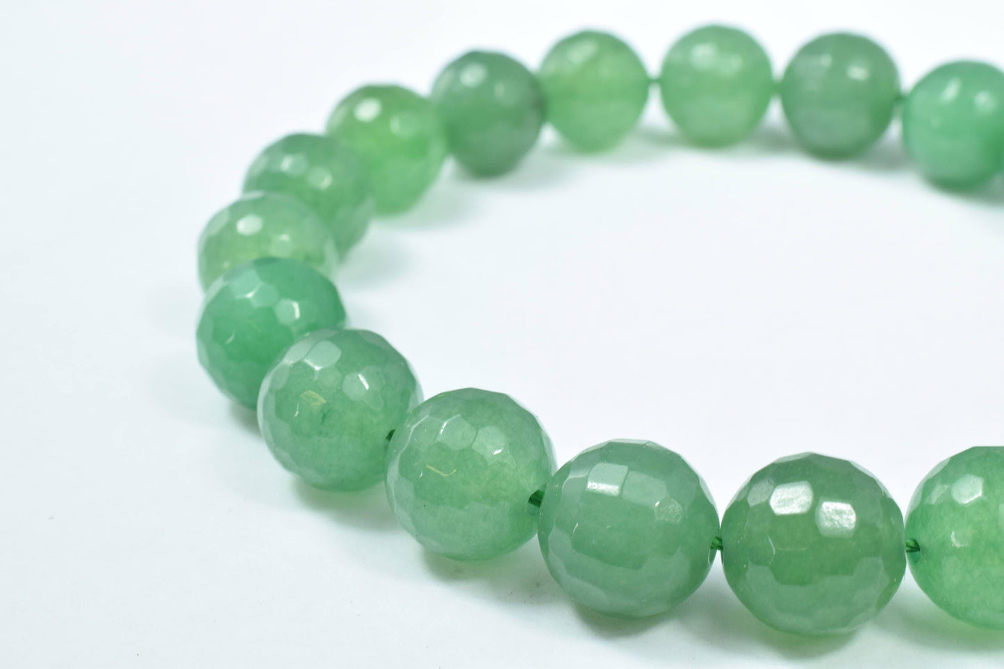 6mm/12mm Jade Gemstone Faceted Round Green Beads, Natural healing stone chakra stones for Jewelry Making# 0099. Sold by Strand
