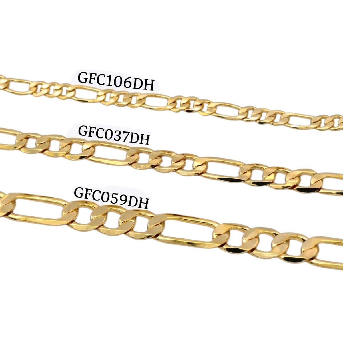 14K Gold Filled Alternative Figaro Curb Necklace: Luxury Finish - Tarnish Resistant, Metal, Jewelry Craft Chain