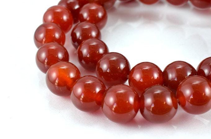 New Carnelian Gemstone Round Beads 4mm, 6mm, 8mm, 10mm, 12mm and 18mm loose Beads birthstone natural Beads for jewelry making