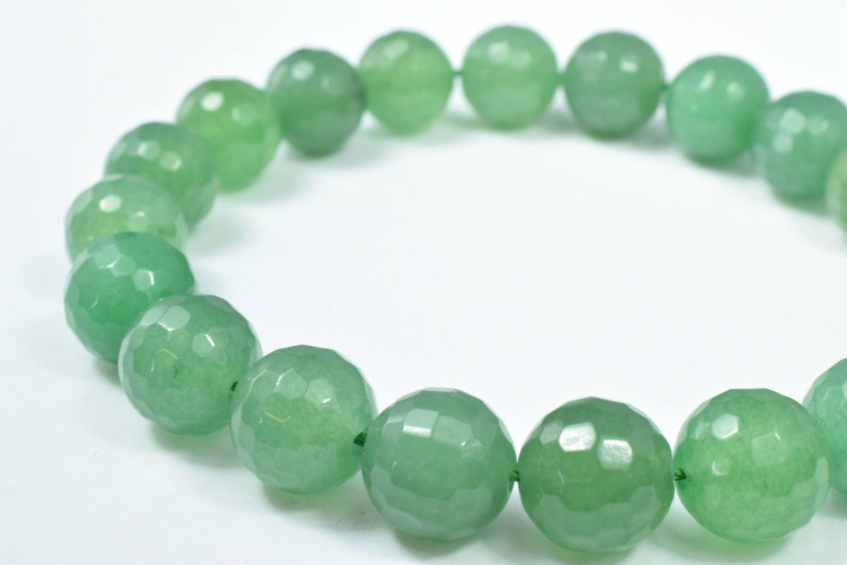6mm/12mm Jade Gemstone Faceted Round Green Beads, Natural healing stone chakra stones for Jewelry Making# 0099. Sold by Strand