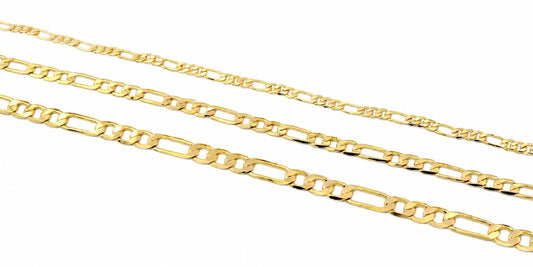 14K Gold Filled Alternative Figaro Curb Necklace: Luxury Finish - Tarnish Resistant, Metal, Jewelry Craft Chain