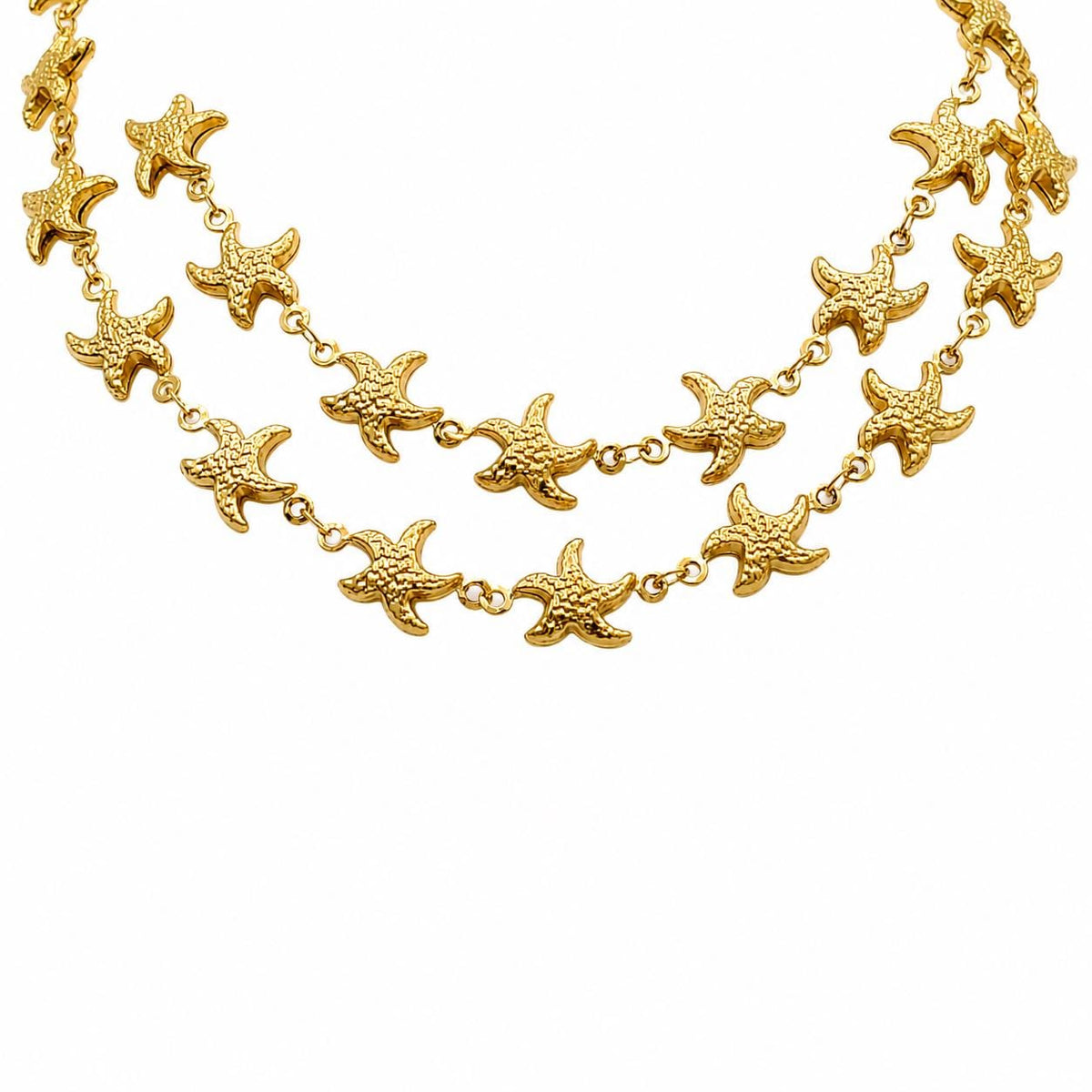 Gold Starfish Stainless Steel Chain by Yard or 10 Yards, Necklace, Bracelet, Anklets, body chain, bag charms, summer jewelry