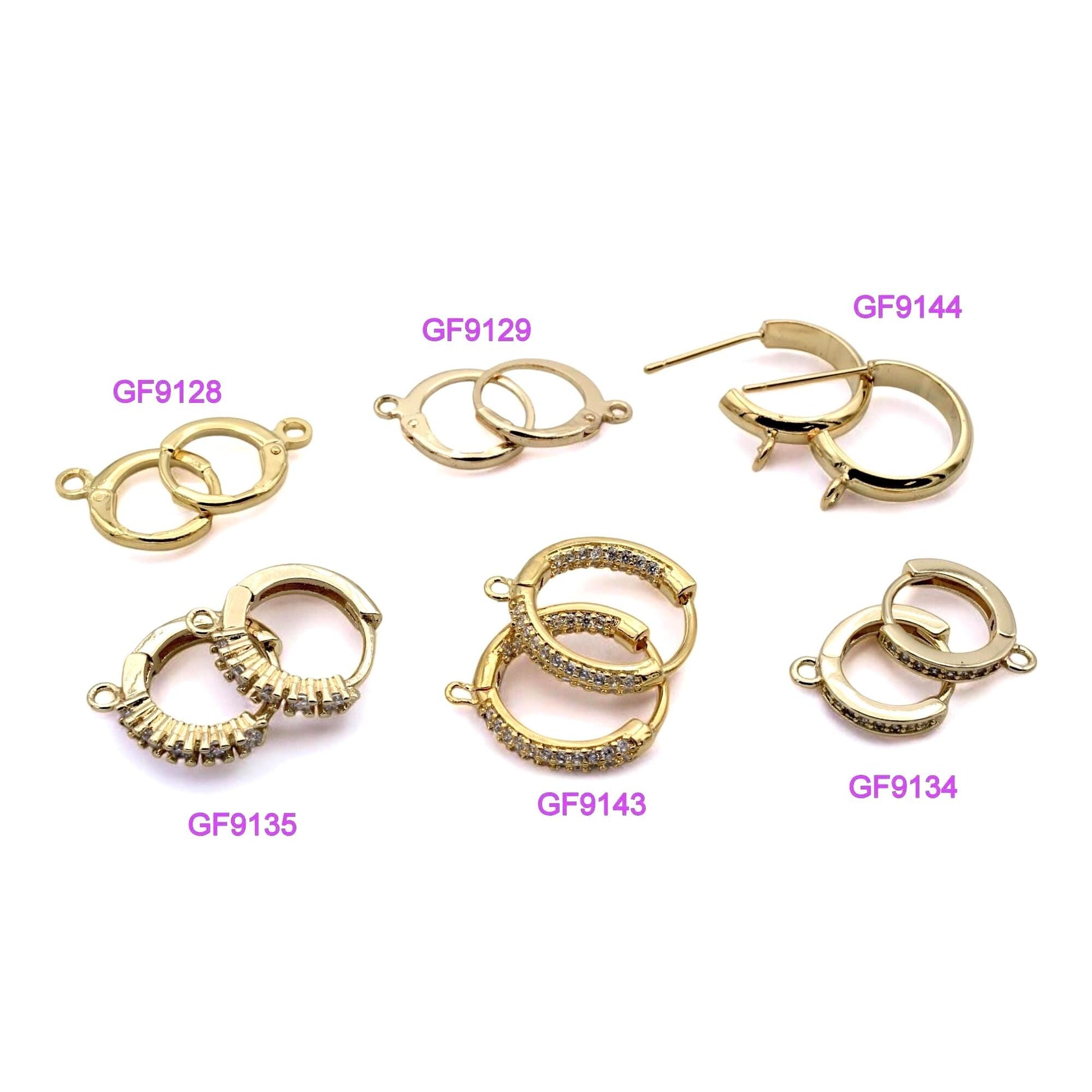 18K Gold Filled Alternative Lever Back Hook Earrings: Minimalist Sparkling Design, Base (Hypoallergenic, Multiple Sizes)