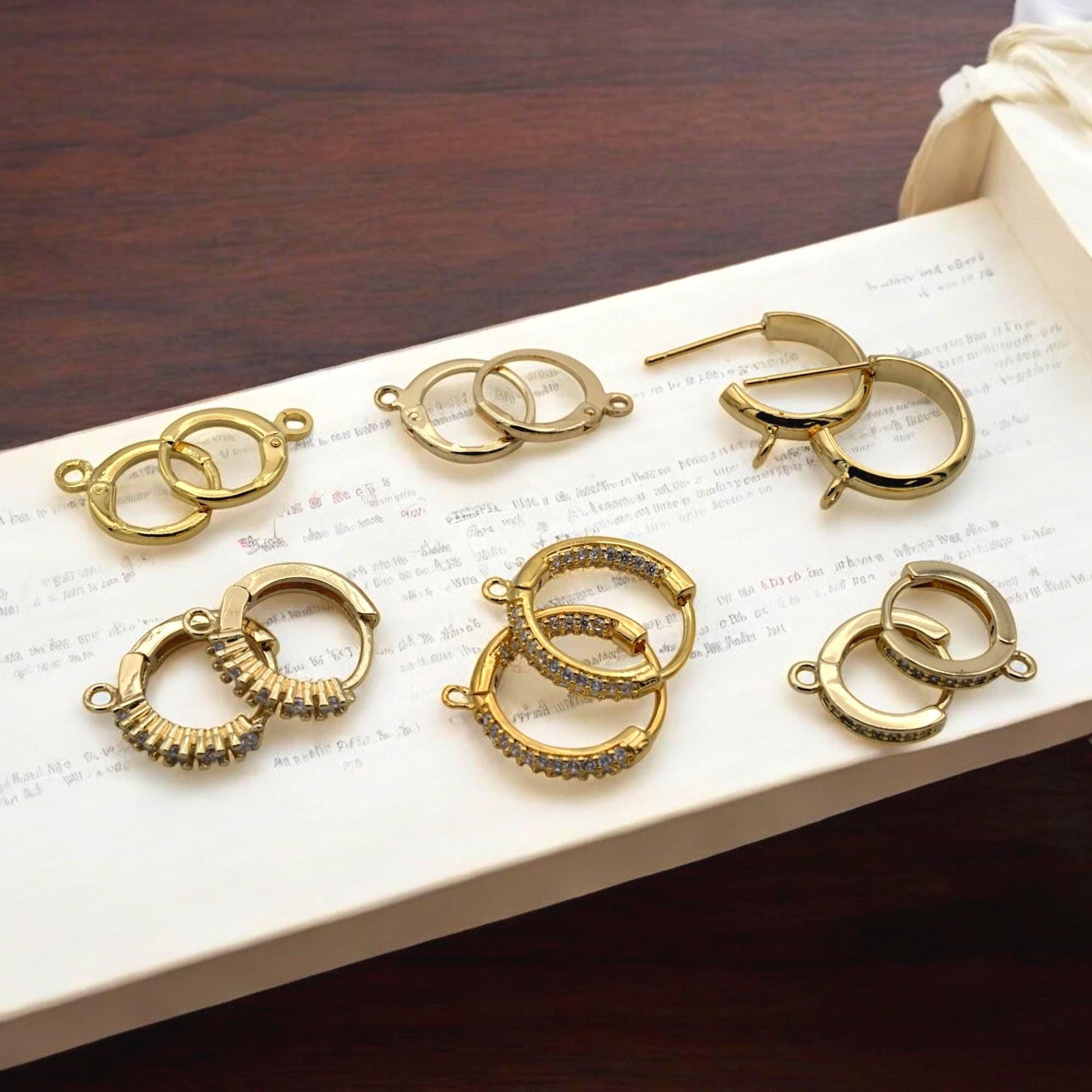 18K Gold Filled Alternative Lever Back Hook Earrings: Minimalist Sparkling Design, Base (Hypoallergenic, Multiple Sizes)