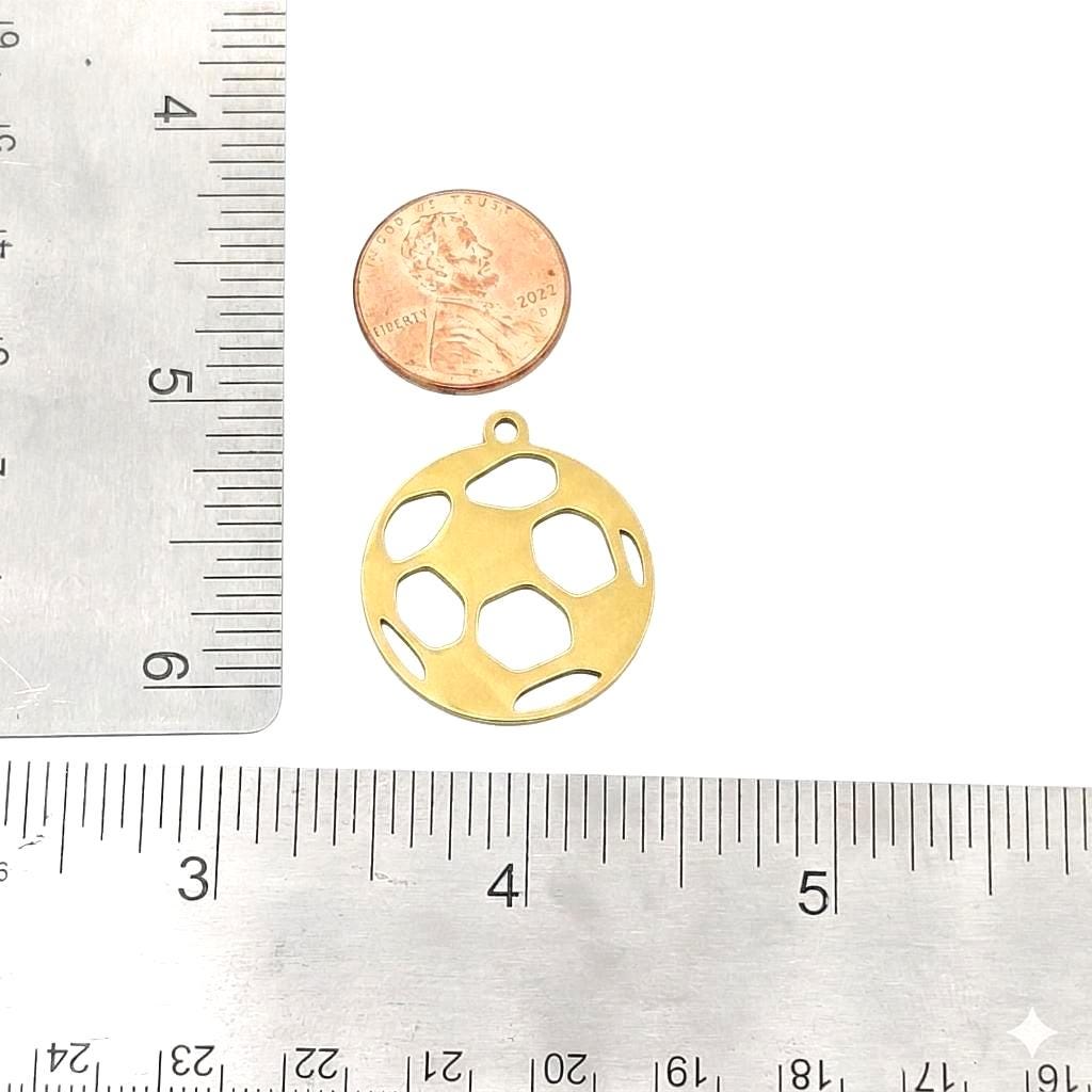 Gold sports charm for necklace bracelet and keychain projects