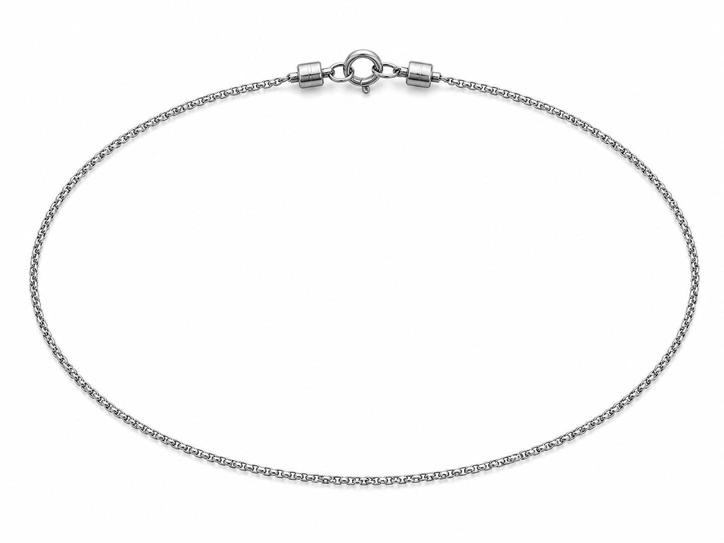 Demonstration of a 4mm stainless steel crimp connector being used as a secure clasp ending on a DIY jewelry wire bracelet project.