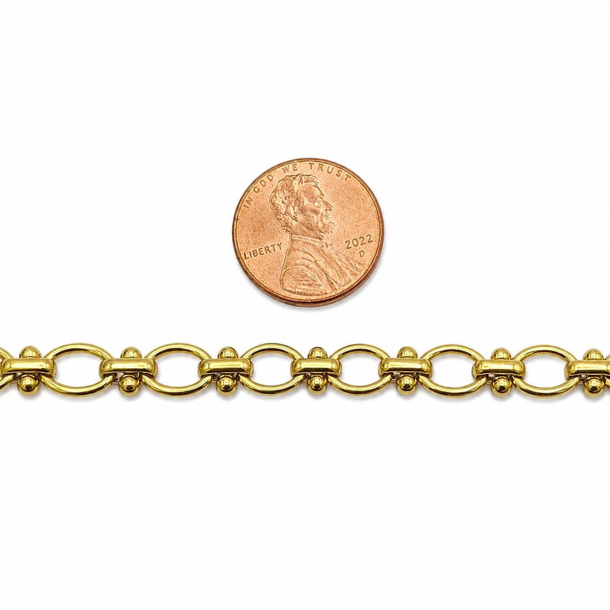 Decorative stainless steel chain for necklaces bracelets and anklets.