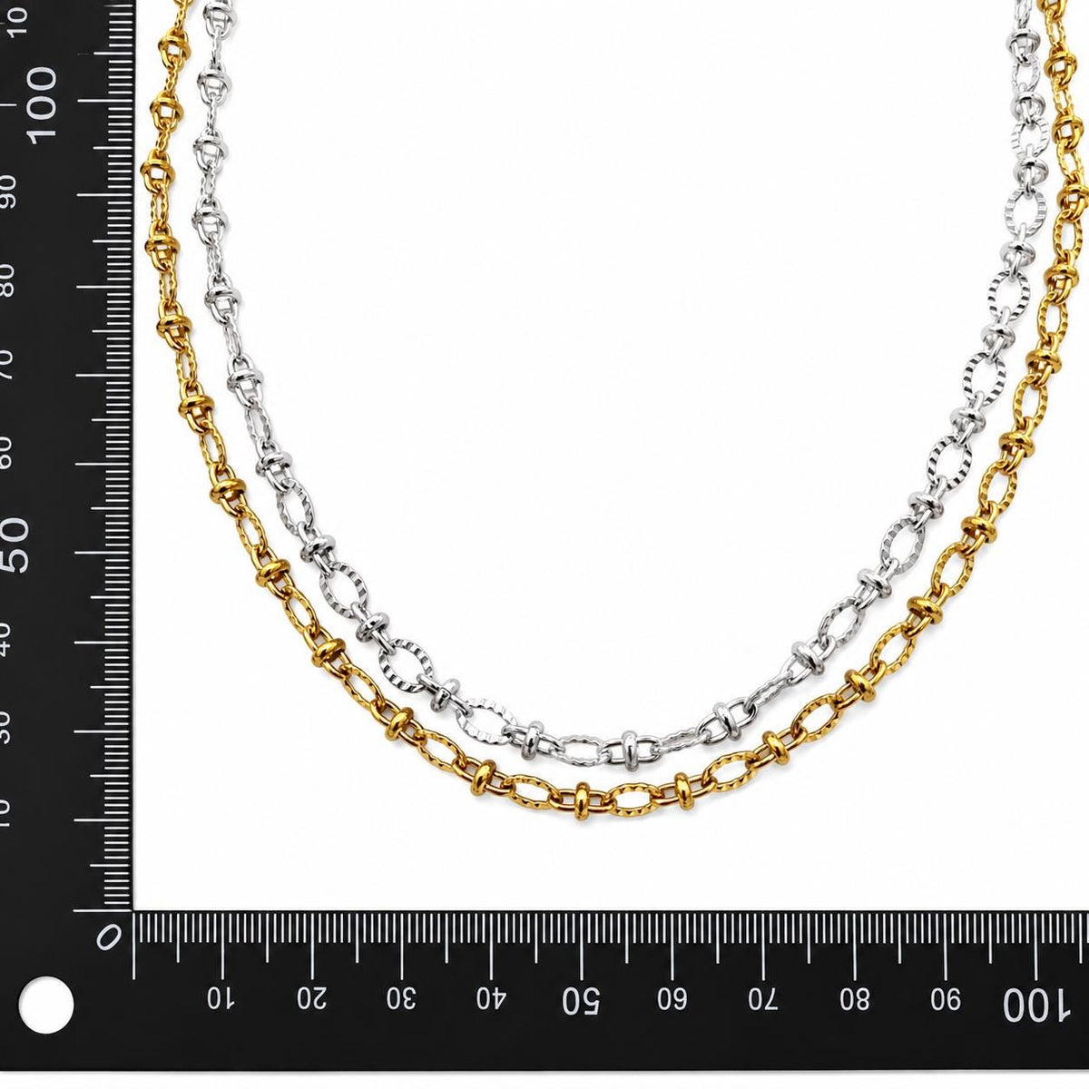 Gold stainless steel chain and silver stainless steel chain with elegant oval links sizes